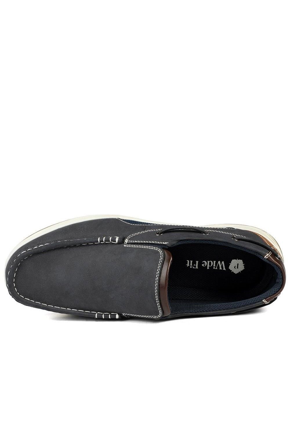 Pavers Pavers Men's Wide Fit Slip On Casual Shoes in Navy - 4