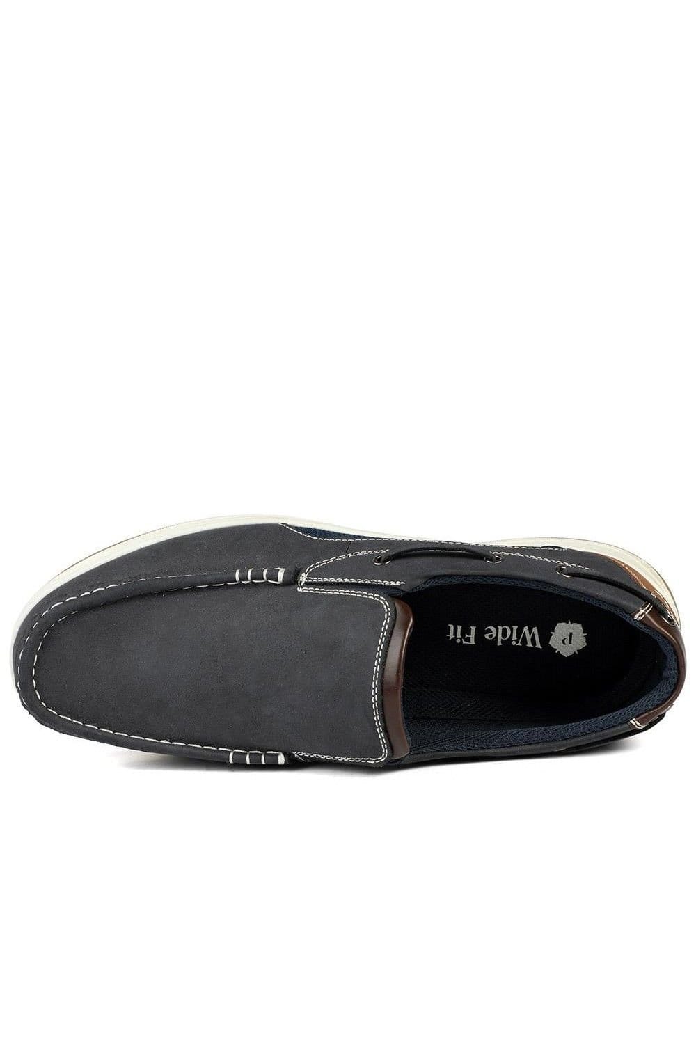 Pavers Pavers Men's Wide Fit Slip On Casual Shoes in Navy - 4