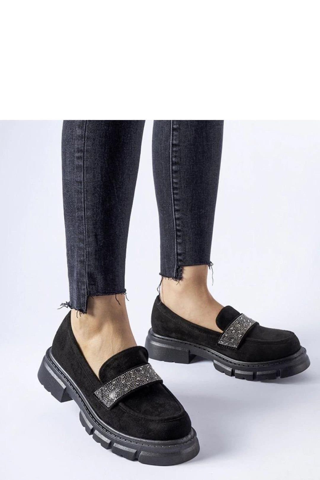 Love Lace Love Lace Women's Lightweight Summer Moccasin Loafers with Zircon Detail Slip On in Black