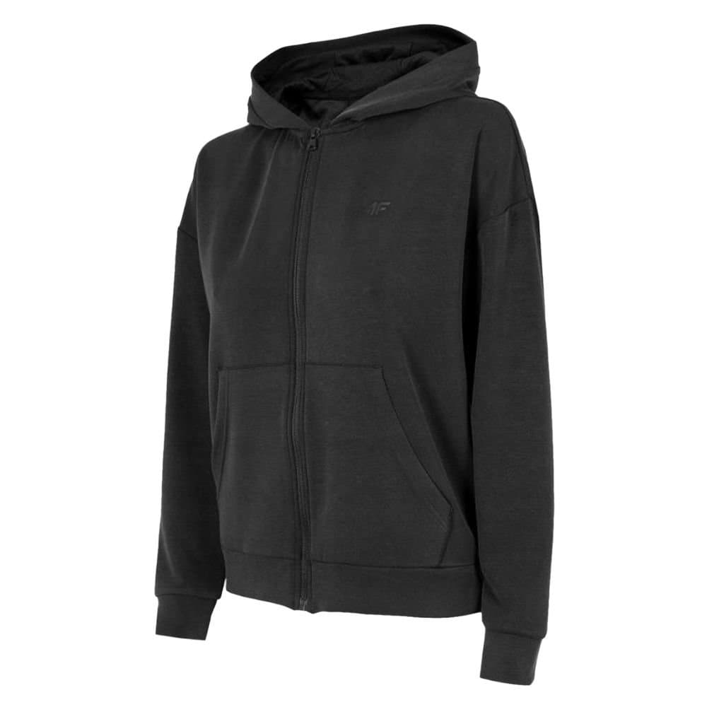 4F 4F Women's H4Z22 BLD041 Full Zip Hoodie in Black