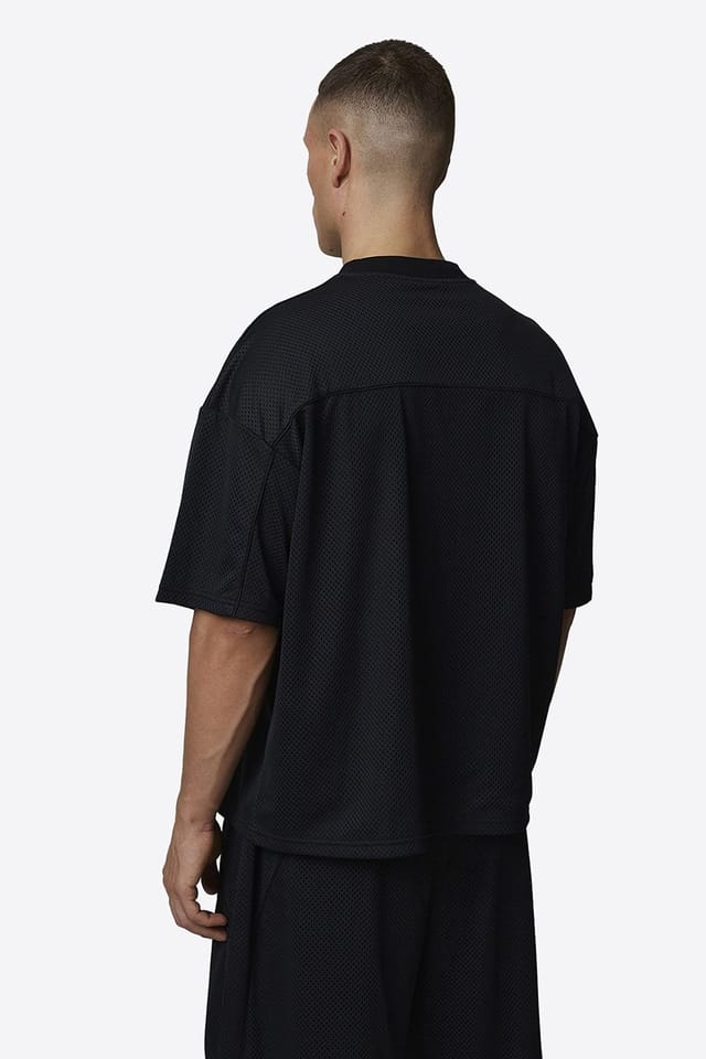 Good For Nothing Good For Nothing Men's Double Layered Mesh Jersey Monogram T-Shirt in Black - 2
