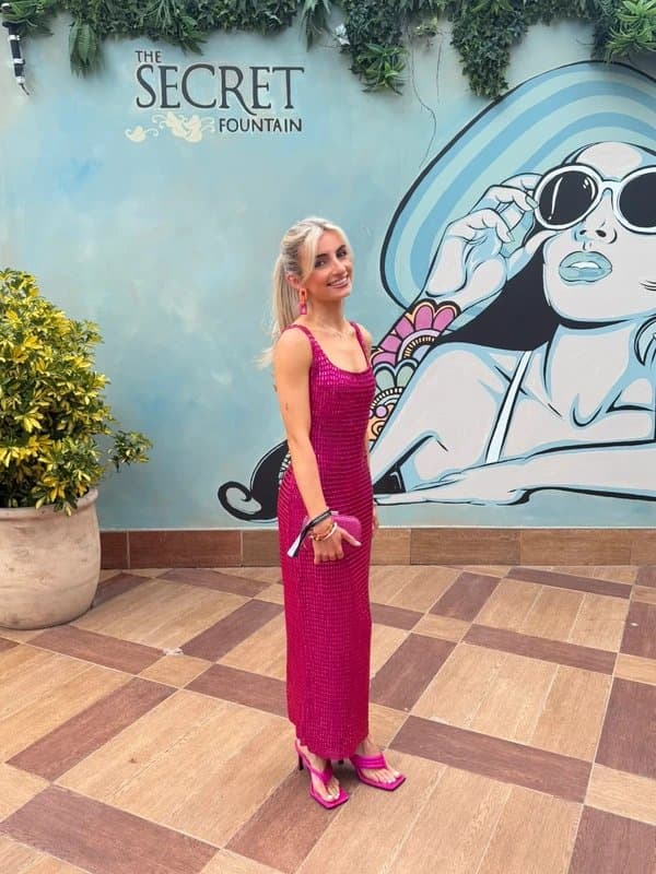 Karen Millen karen mullen pink sequin dress