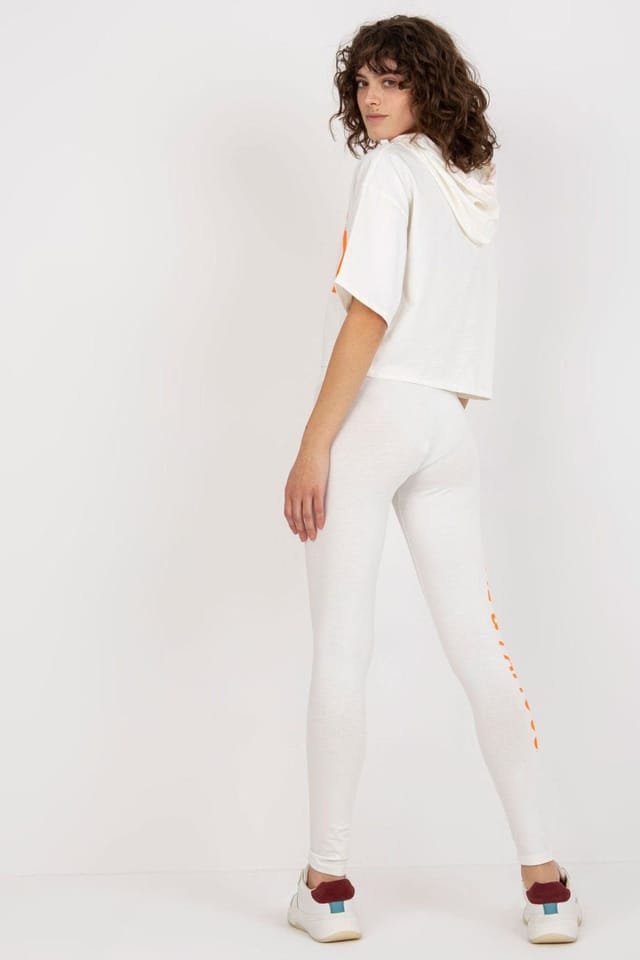 Love Lace Love Lace Women's Hooded Sweatshirt & Leggings Set Style 177037 in White - 3