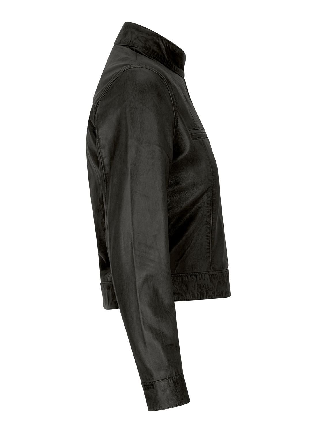 TruClothing TruClothing Women's Leather Biker Jacket in Black - 2