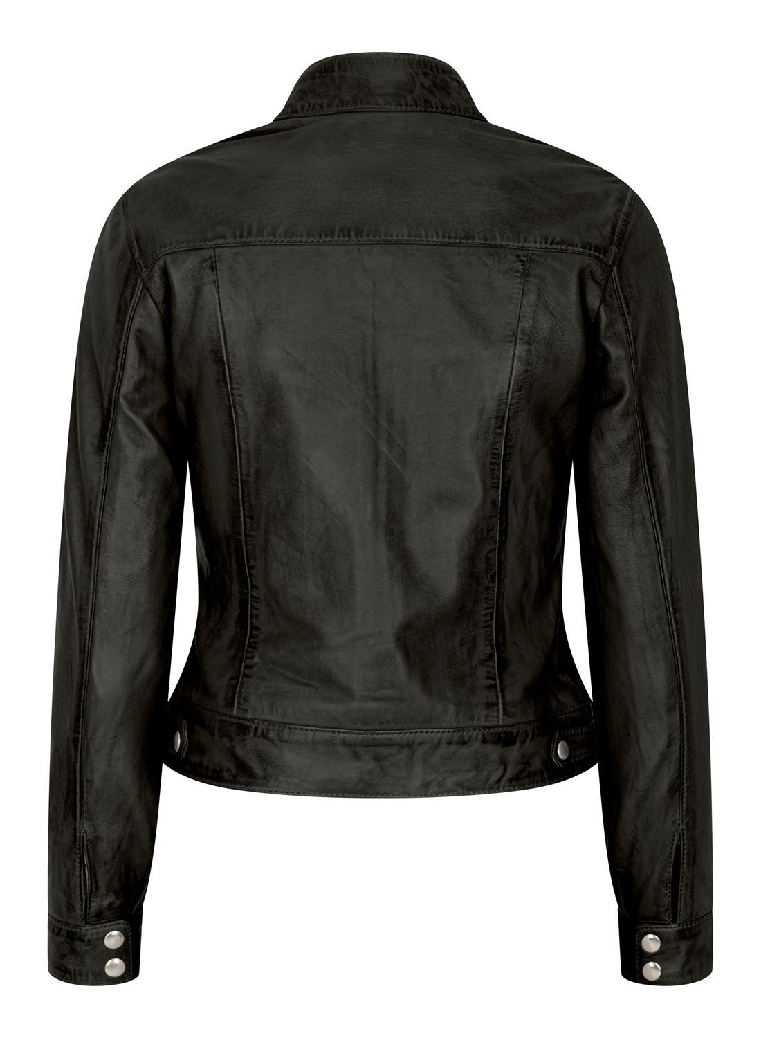 TruClothing TruClothing Women's Leather Biker Jacket in Black - 3