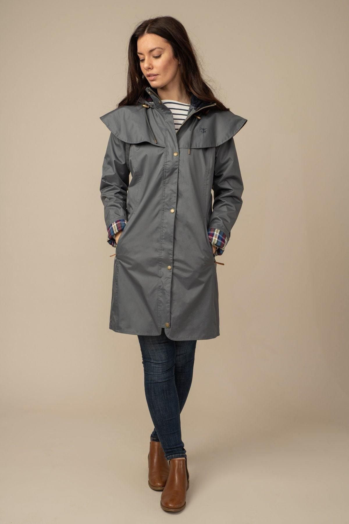 Lighthouse Clothing Lighthouse Clothing Women's Outrider 3/4 Length Waterproof Raincoat in Grey - 4