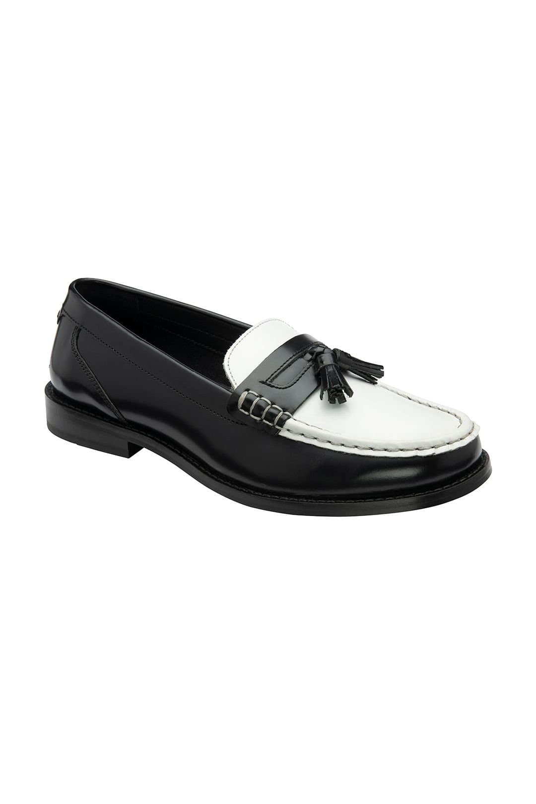 Ravel Ravel Women's Black & White Leather 'Millport' Loafers