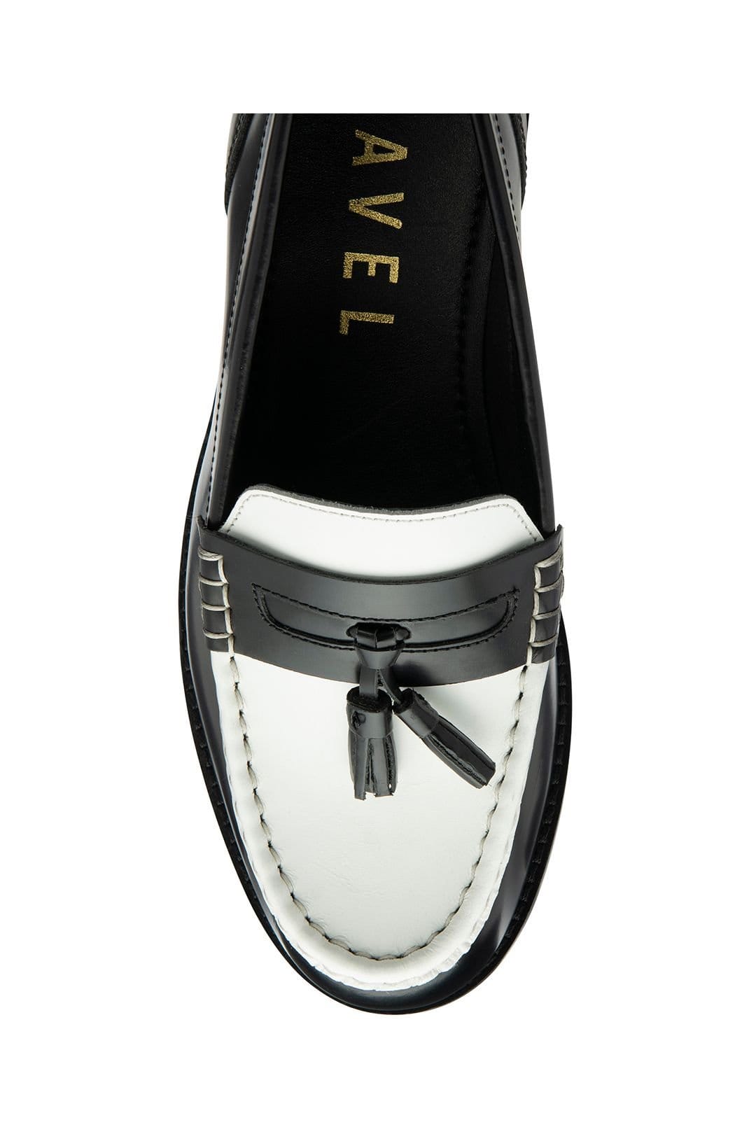 Ravel Ravel Women's Black & White Leather 'Millport' Loafers - 4