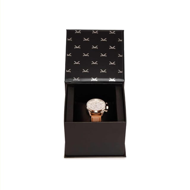 Kennett Kennett Women's Lady Savro Chronograph Watch Croco Strap in Brown - 3