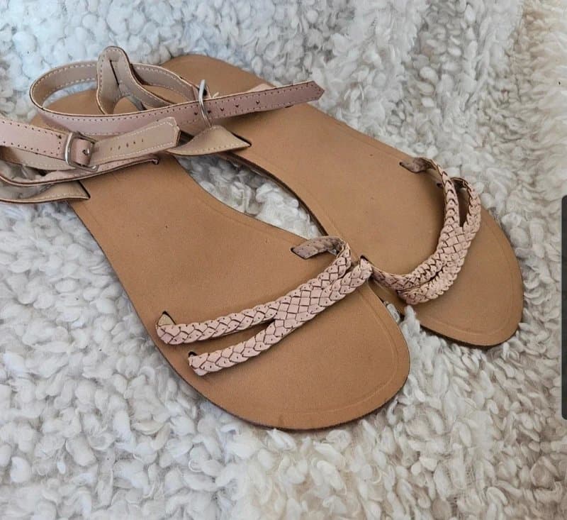 ASOS Barely there strap beige/pink sandals