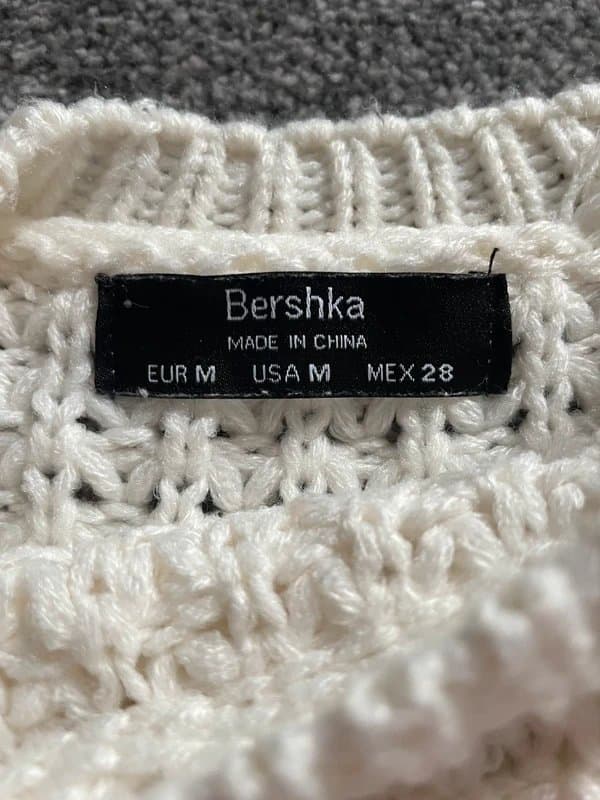 Bershka Bershka white knit jumper size medium