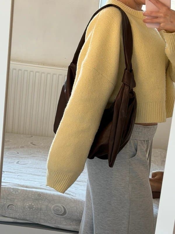 ASOS brown leather shoulder bag