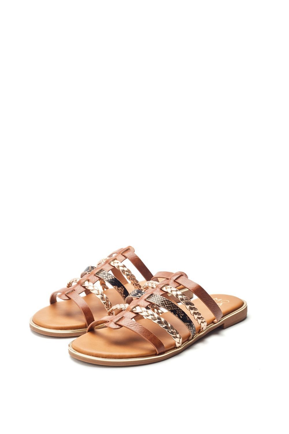 Moda In Pelle Moda In Pelle Women's 'Junie' Porvair Sandals in Tan - 3