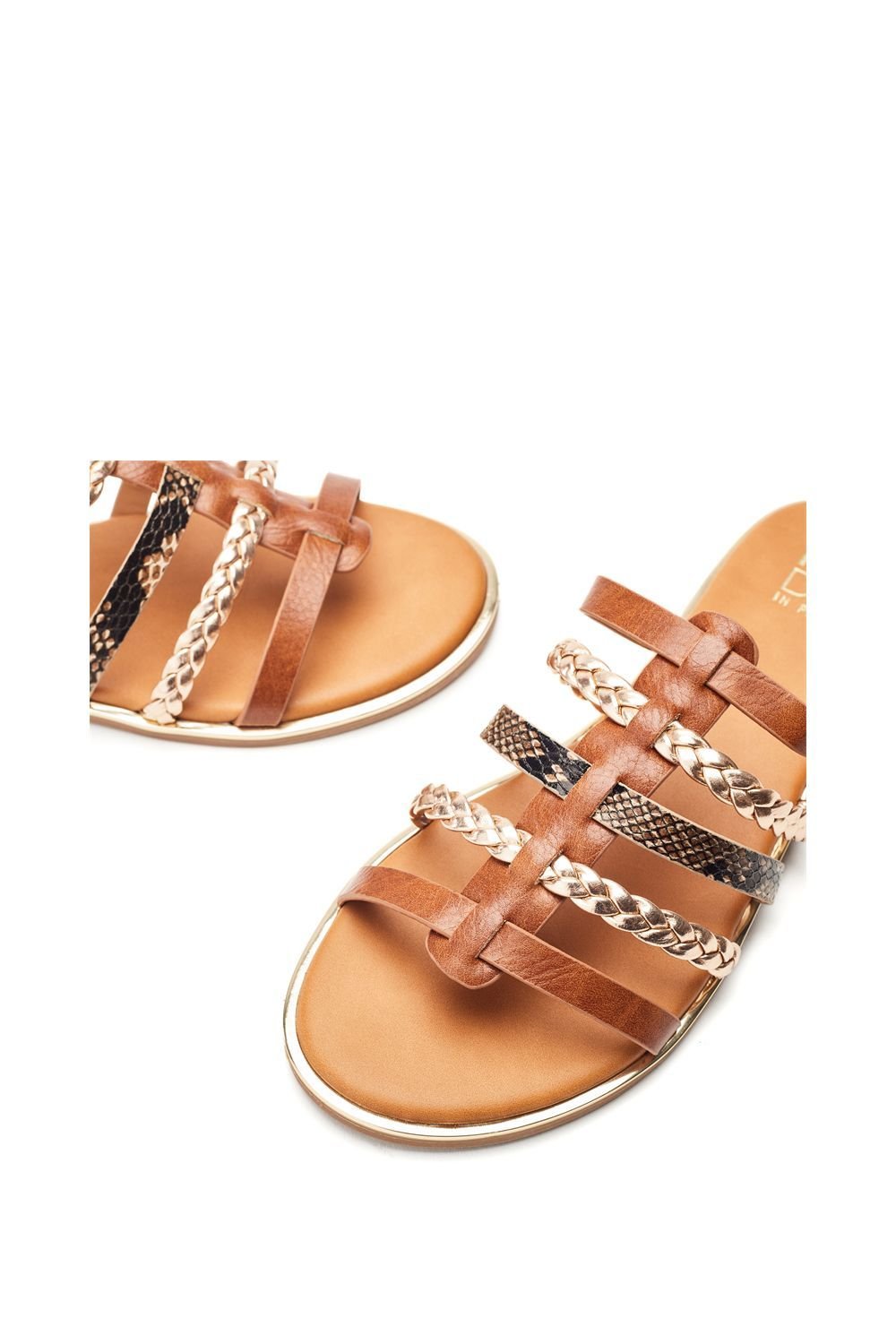 Moda In Pelle Moda In Pelle Women's 'Junie' Porvair Sandals in Tan - 4