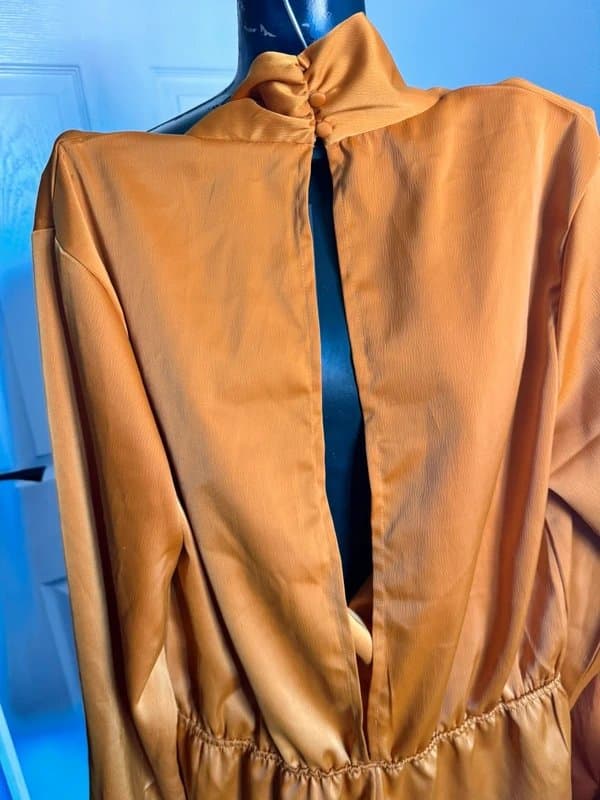 Misspap Mishap satin drape front play suit size 10 NWT