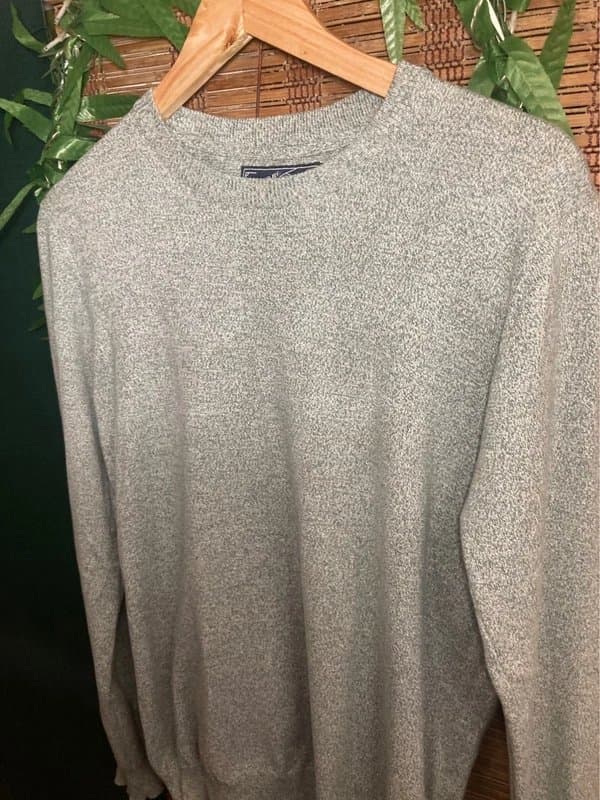 New Look Mint & cream fine knit MARL jumper