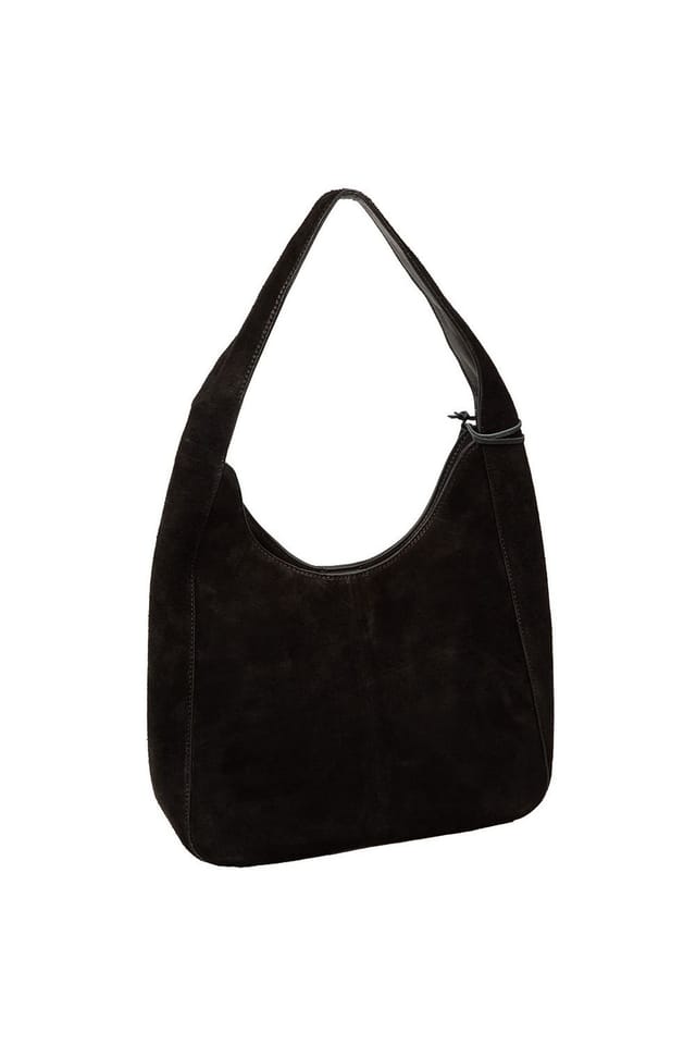 Cultured London Cultured London Women's 'Eloise' Suede & Leather Handbag in Black - 3