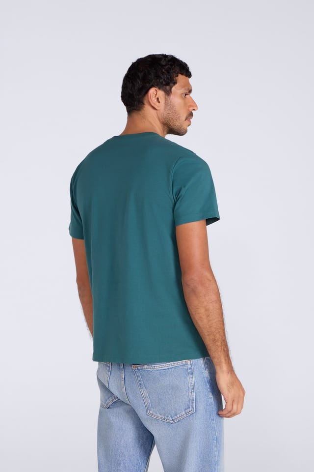 Animal Animal Men's 'Classico' Lightweight Breathable Soft Short Sleeve Cotton T-Shirt in Teal - 3