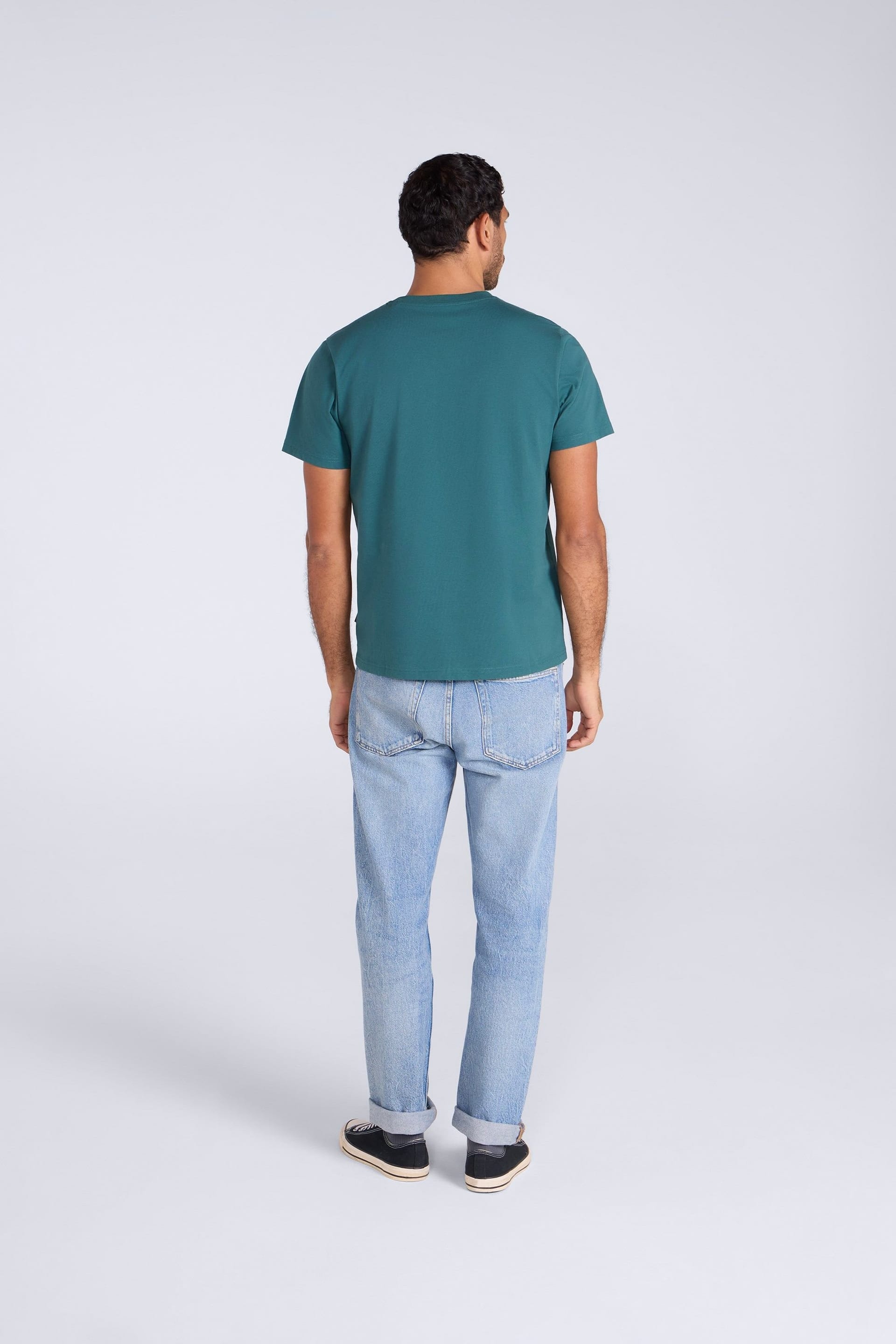 Animal Animal Men's 'Classico' Lightweight Breathable Soft Short Sleeve Cotton T-Shirt in Teal - 4