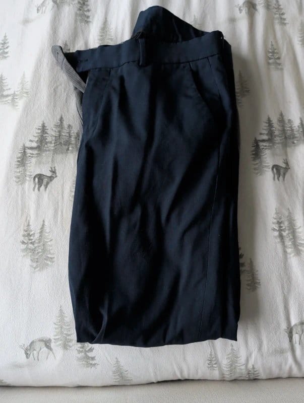 ASOS Navy Grey Patterned Men's Trousers 32/32