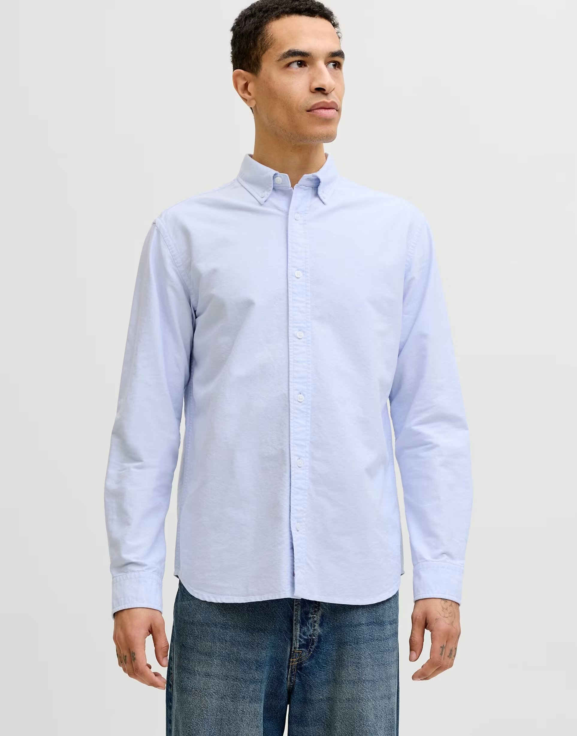 ASOS Jack & Jones Shirt in chambray blue - 1