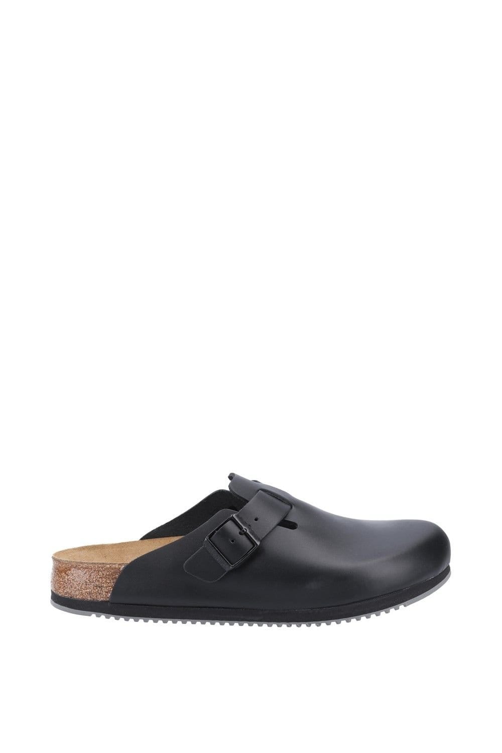 Birkenstock Occupational Birkenstock Occupational Men's 'Boston Super Grip' Leather Clogs in Black - 4