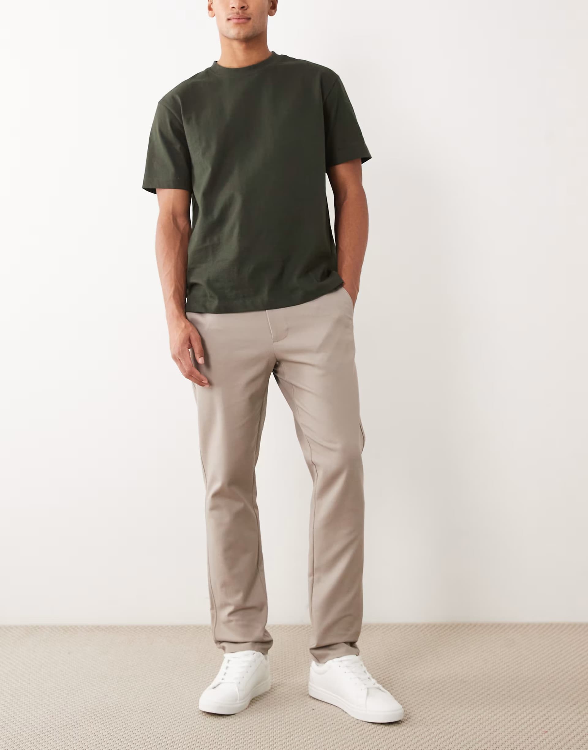 ASOS ASOS Beige Core Slim Chinos