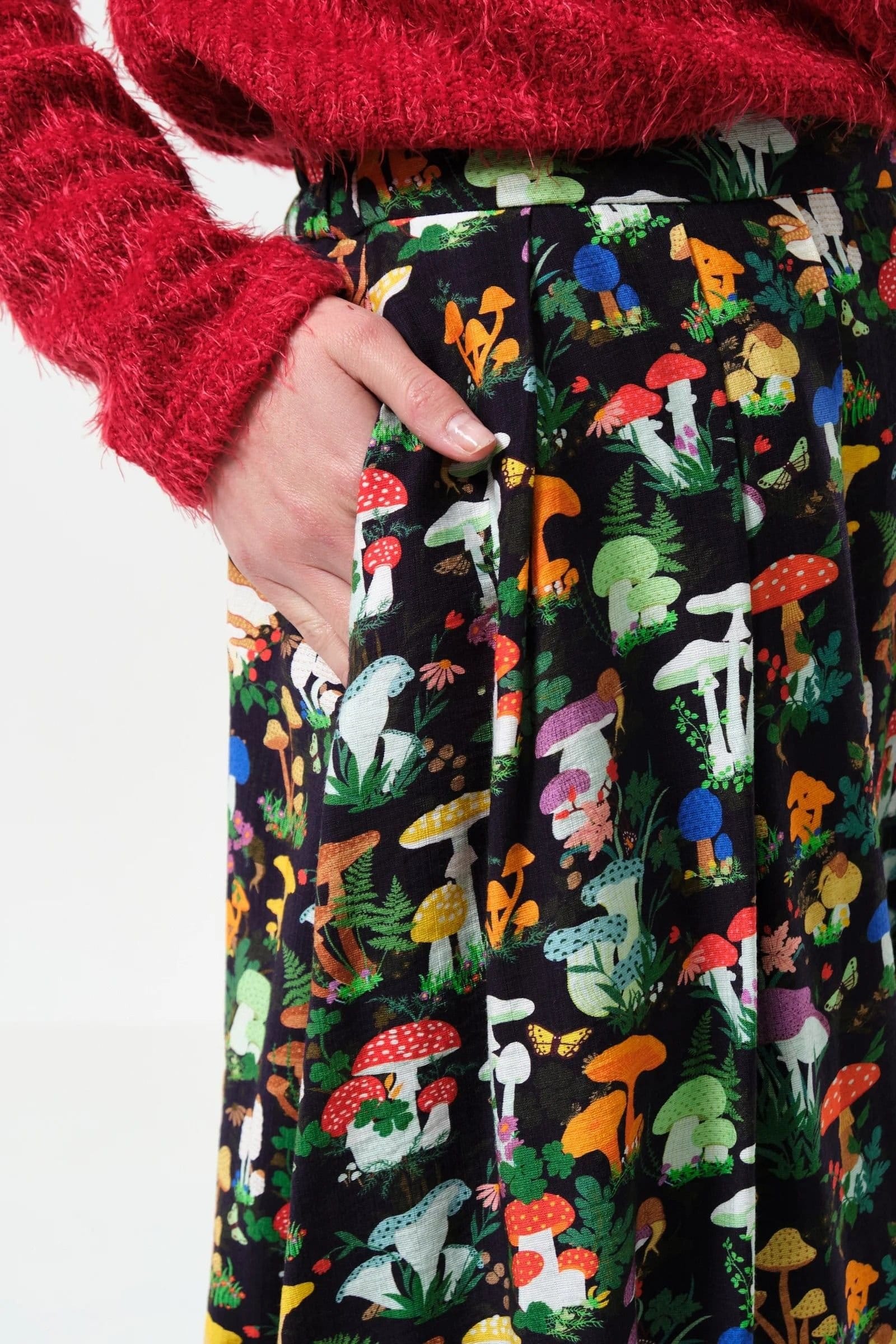 Louche Louche Women's Lizea Toadstool Tales Print Midi Skirt - 4