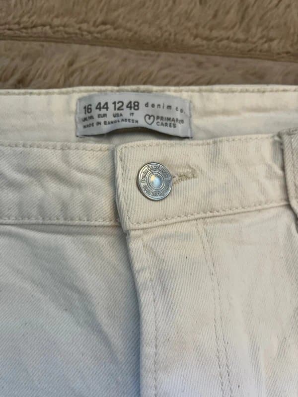 Primark Primark cream straight leg jeans size 16  spring summer