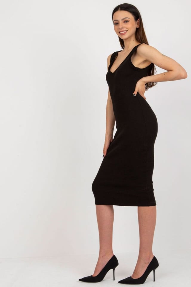 Love Lace Love Lace Women's Heart Neckline Blouse & Slip Dress Set Style 182093 in Black - 2