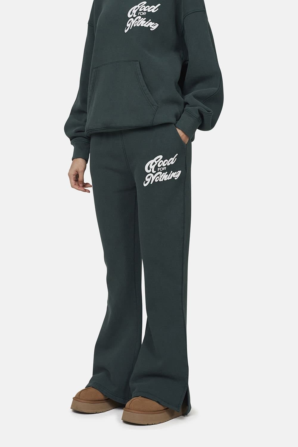 Good For Nothing Good For Nothing Women's Flared Joggers in Green