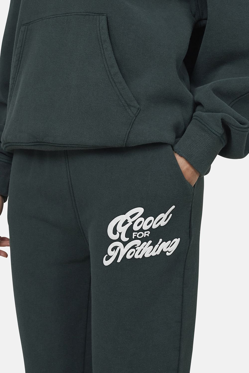 Good For Nothing Good For Nothing Women's Flared Joggers in Green - 3