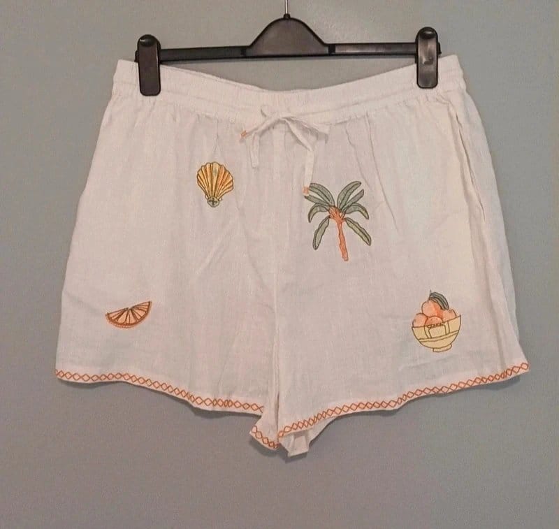 Never Fully Dressed White Embroidered Shorts