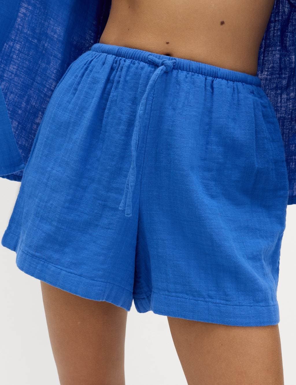 Marks & Spencer M&S Pure Cotton Double Cloth Shorts Cobalt