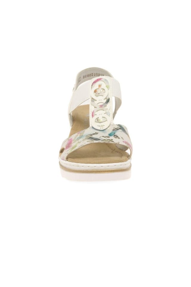 Rieker Rieker Women's 'Medal' Wedge Heel Sandals in Cream - 3