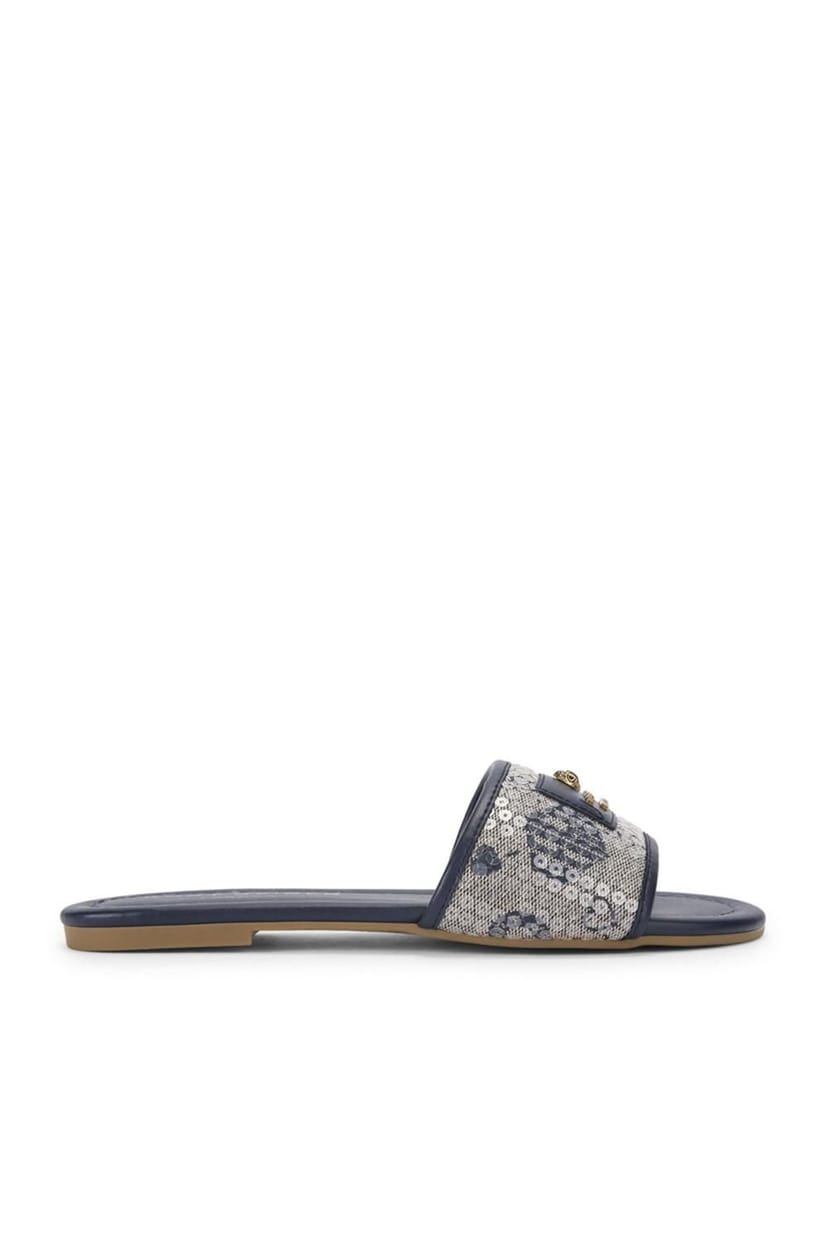 Kurt Geiger London Kurt Geiger London Women's 'Chiswick Flat Sandal' Fabric Sandals in Blue - 1