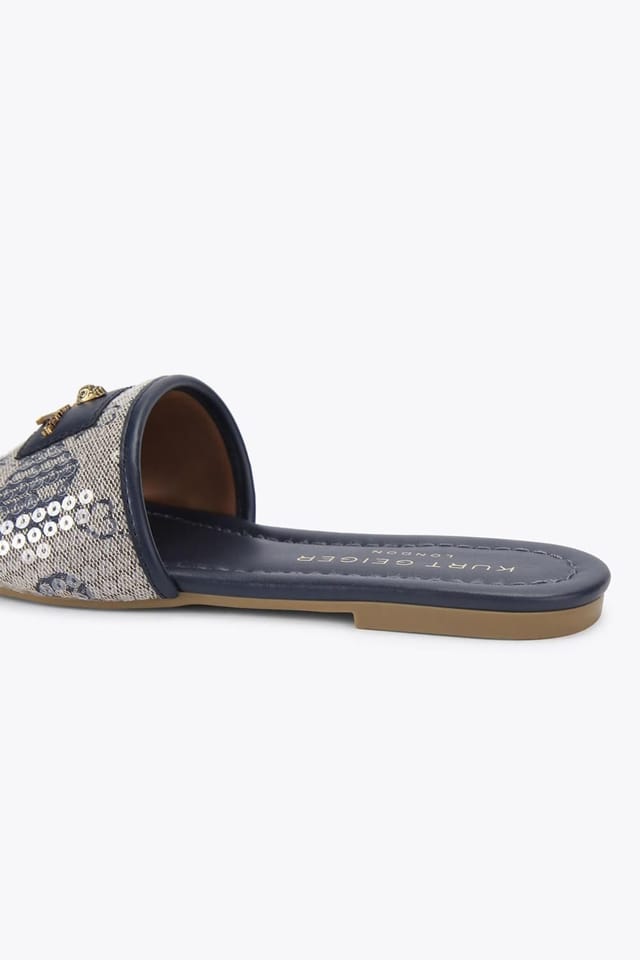 Kurt Geiger London Kurt Geiger London Women's 'Chiswick Flat Sandal' Fabric Sandals in Blue - 3