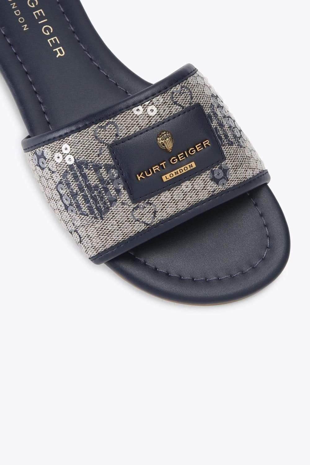 Kurt Geiger London Kurt Geiger London Women's 'Chiswick Flat Sandal' Fabric Sandals in Blue - 4