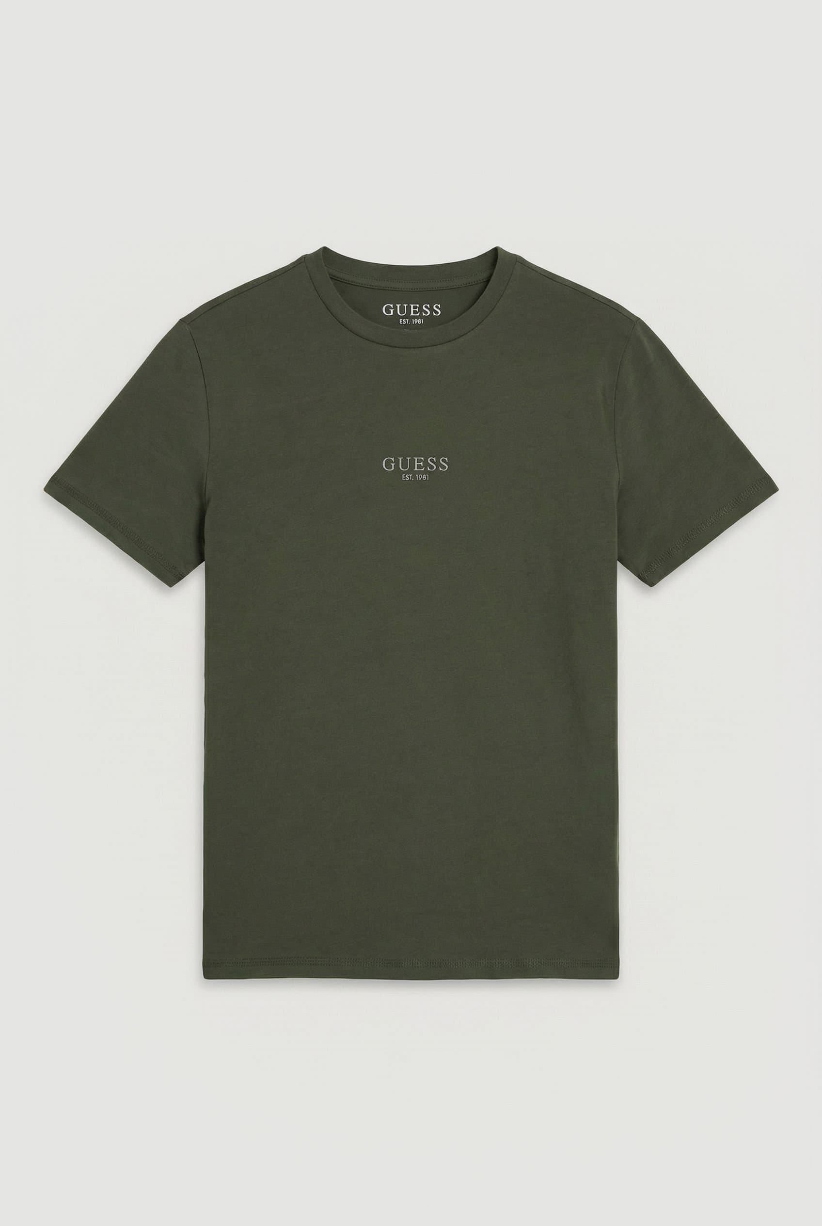 Guess Guess Men's Crew Neck Large Logo Tee Khaki