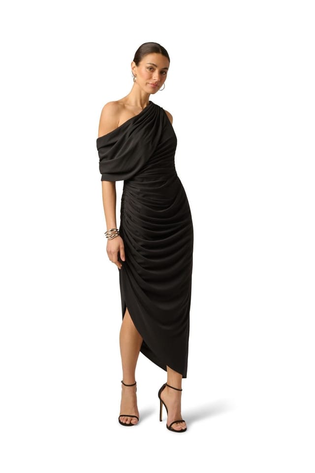 Adrianna by Adrianna Papell Adrianna by Adrianna Papell Women's Artisan Jersey Long Dress in Black - 2