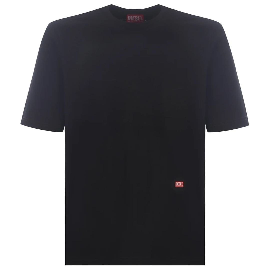 Diesel Men's Graffiti Block Logo Black T-Shirt