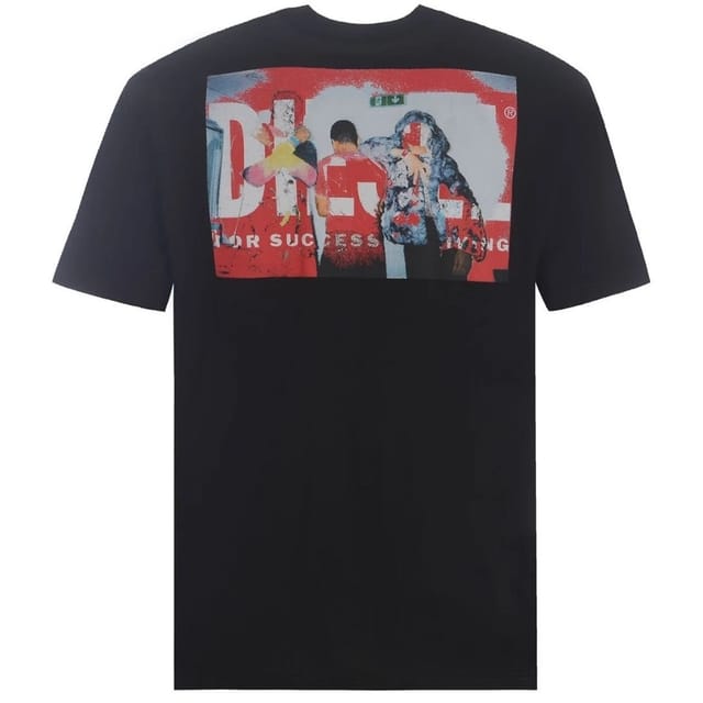 Diesel Diesel Men's Graffiti Block Logo Black T-Shirt - 2