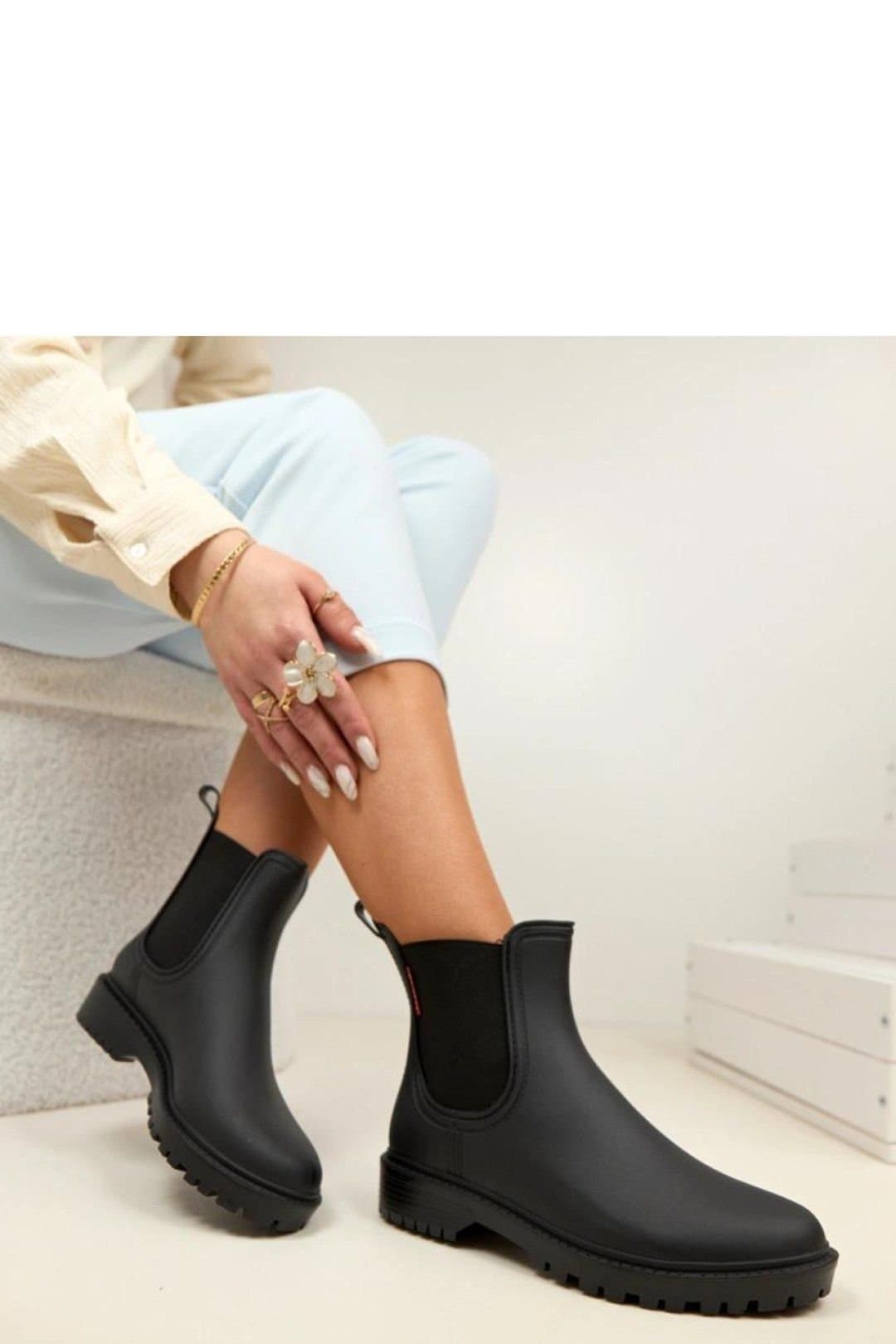 Love Lace Love Lace Women's Truffle Black Ankle Rain Boots