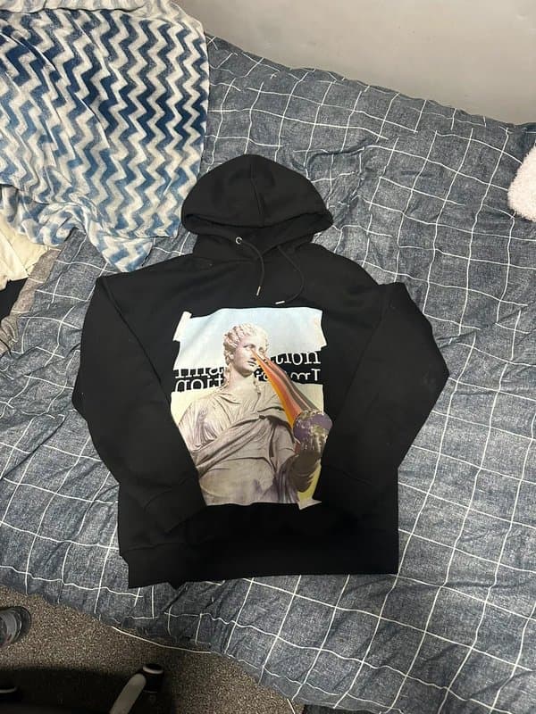 Bershka Bershka Black Graphic Hoodie