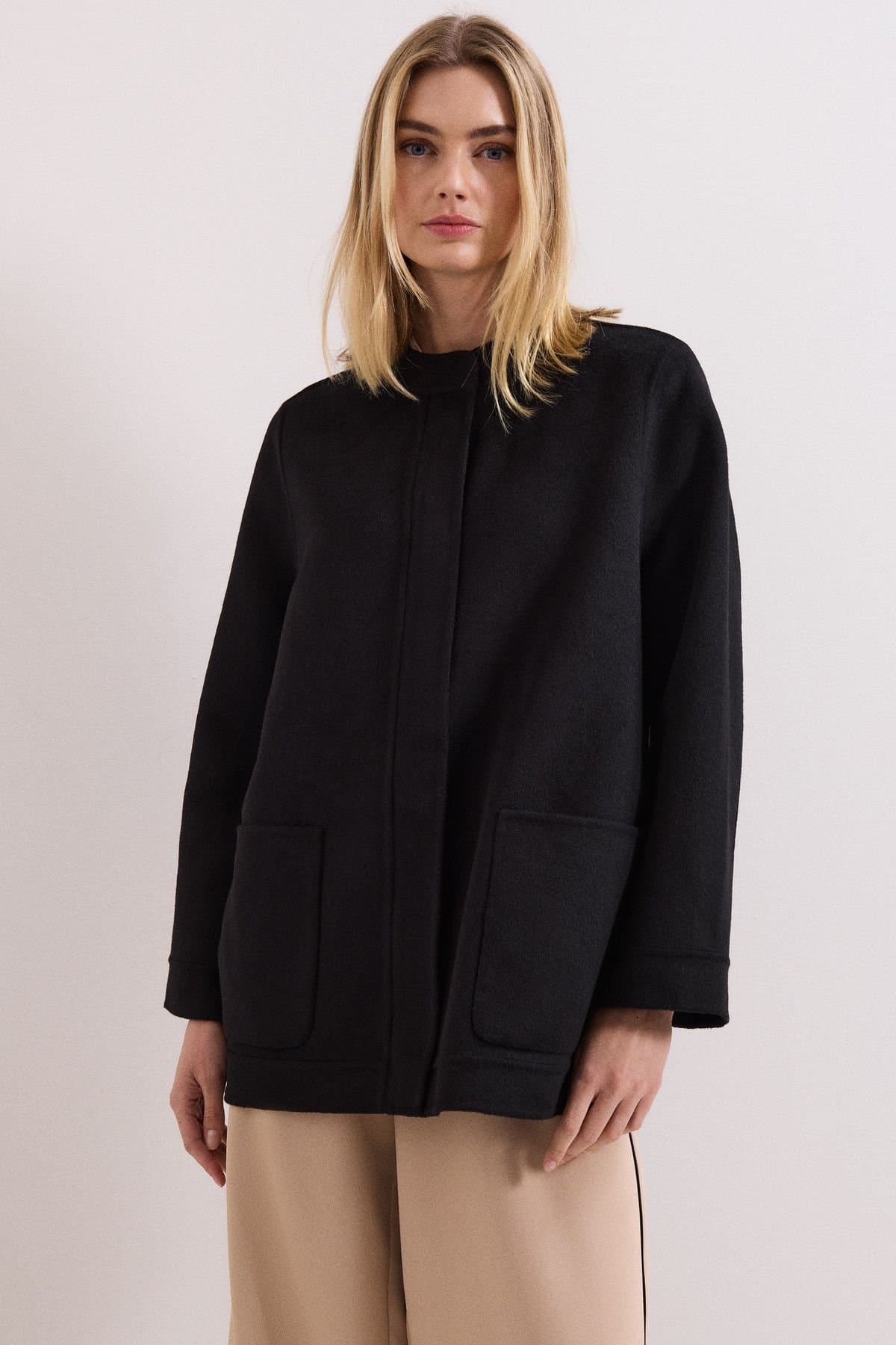 Phase Eight Phase Eight Black Wool Coat in Daria Style