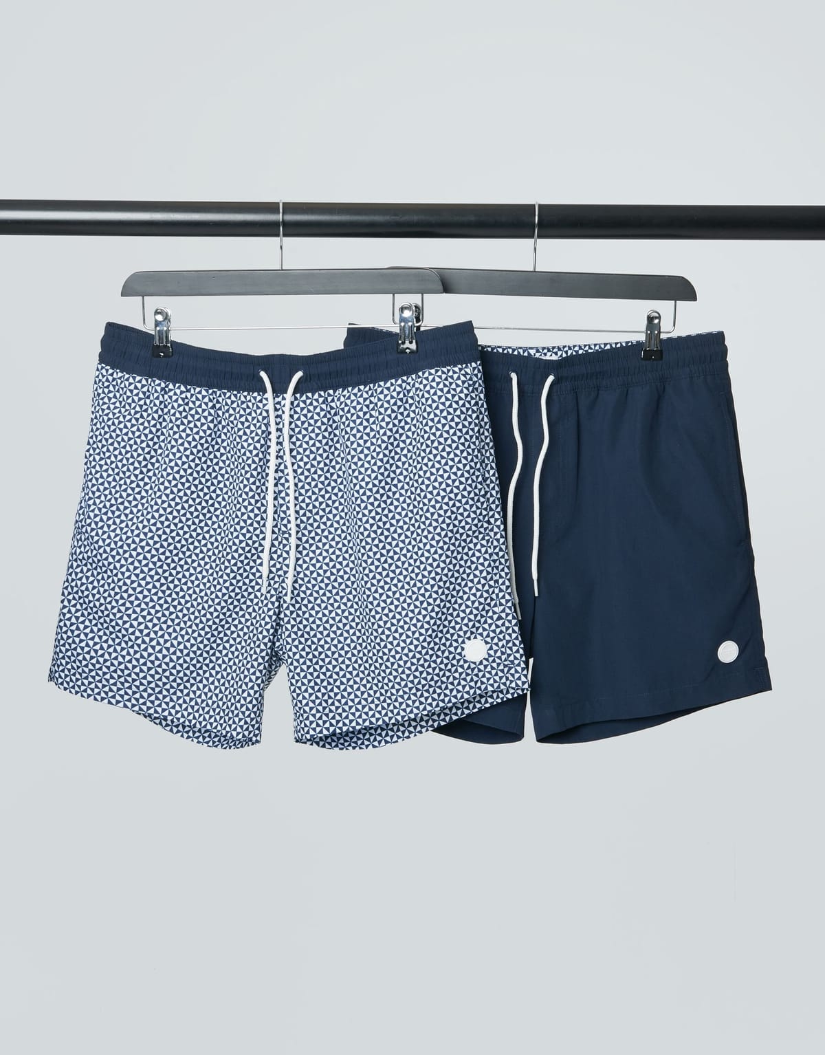 Threadbare Threadbare Men's 2 Pack Geometric Print Swim Shorts in Navy - 1