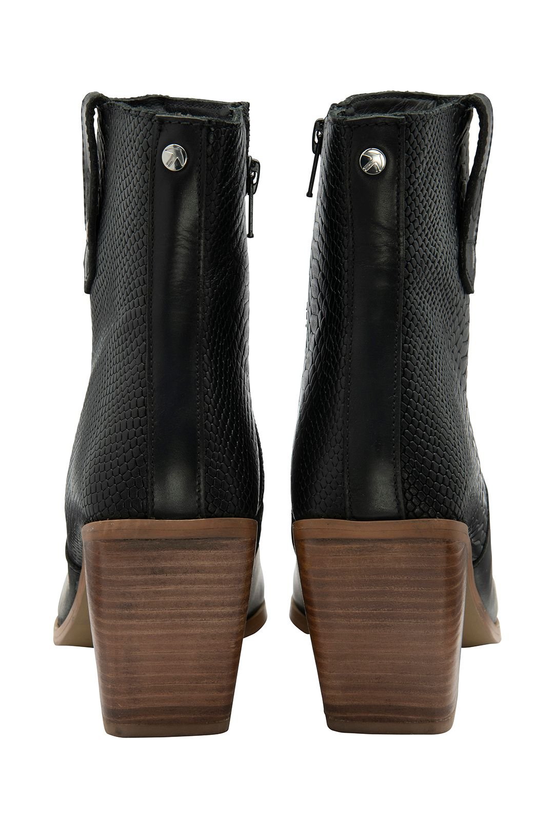 Ravel Ravel Women's 'Dorey' Leather Heeled Ankle Boots in Black - 3