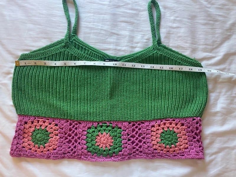 ASOS Design Crochet vintage look crop top size 18