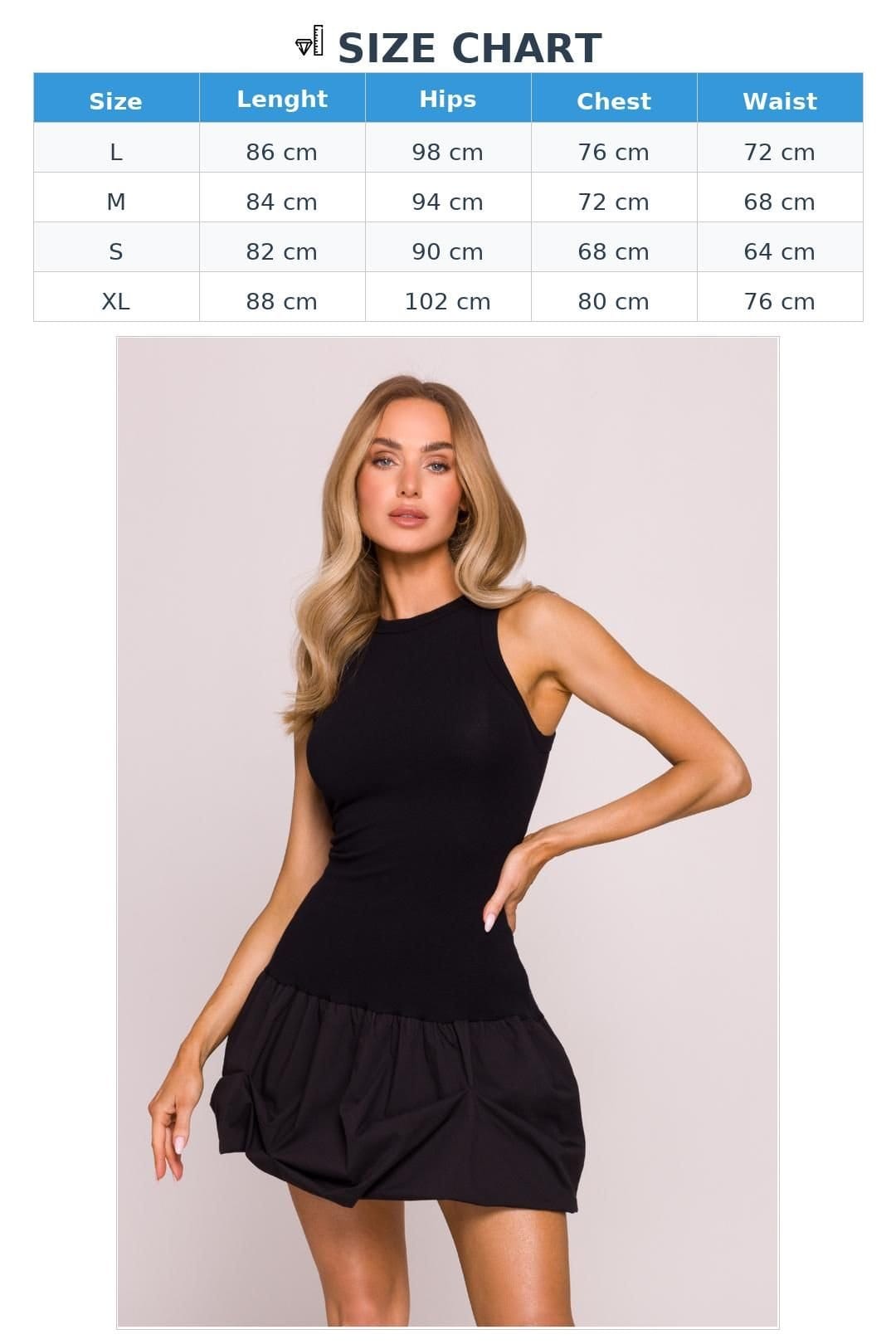 Love Lace Love Lace Women's Modern Contrast Knit Top Flared Bomb Dress in Black - 4
