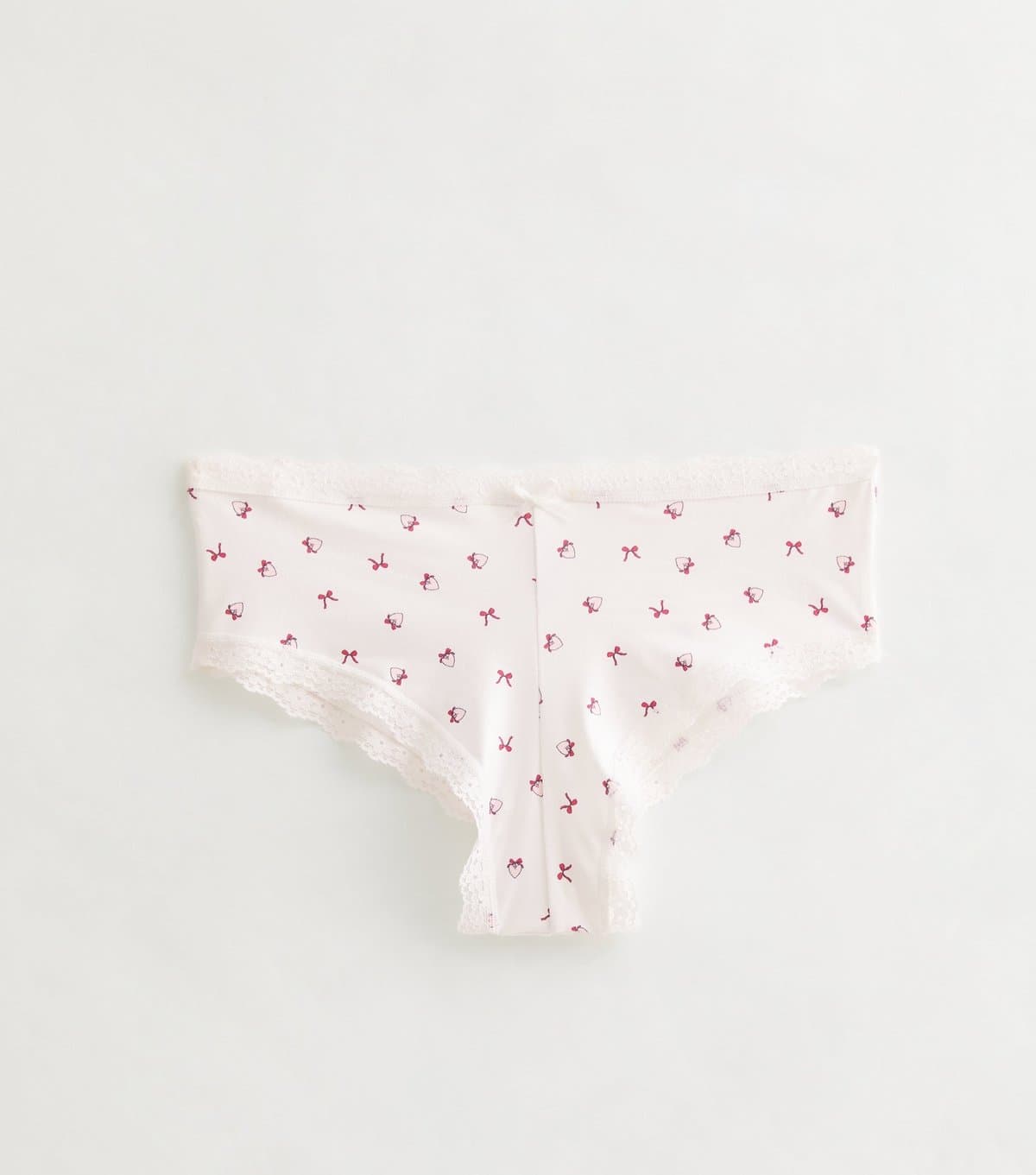 New Look Girls' White and Pink Bow Print Briefs New Look